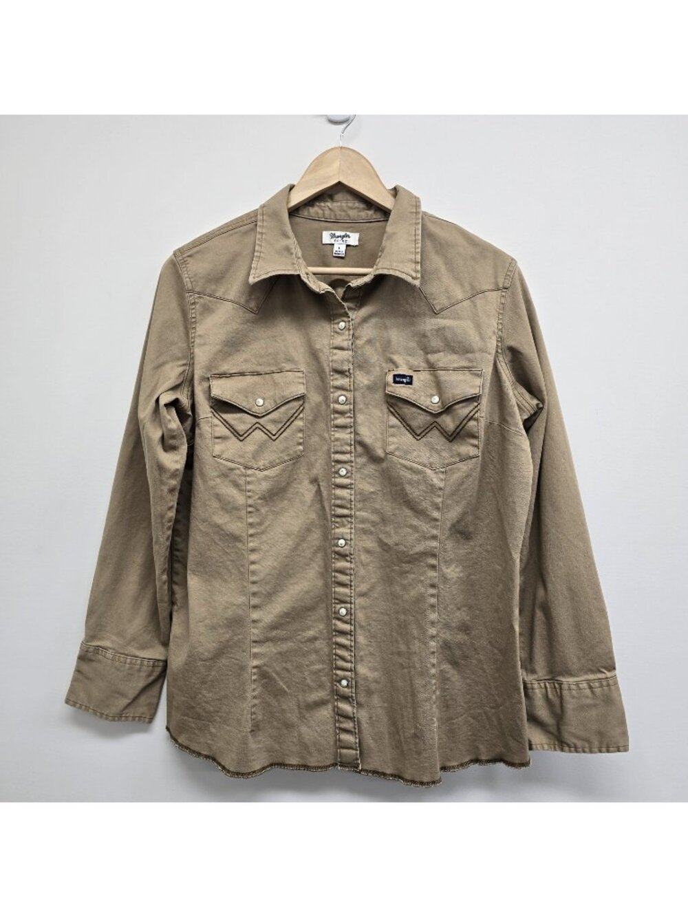 Wrangler Retro Pearl Snap Button Up Womens Size L Western Rodeo Cowgirl